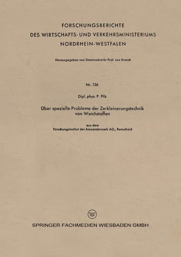 Über spezielle Probleme der Zerkleinerungstechnik von Weichstoffen