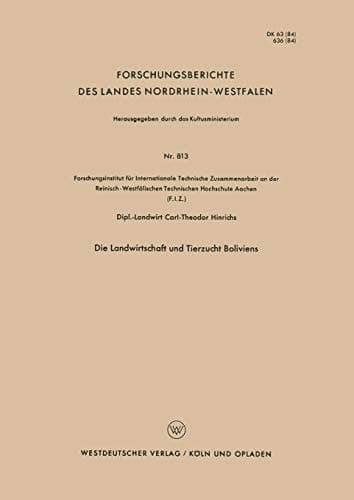 Die Landwirtschaft und Tierzucht Boliviens