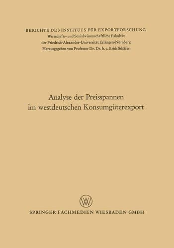 Analyse der Preisspannen im westdeutschen Konsumgüterexport