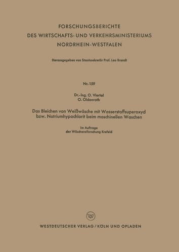Das Bleichen von Weißwäsche mit Wasserstoffsuperoxyd bzw. Natriumhypochlorit beim maschinellen Waschen