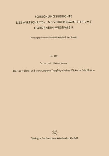 Der gewölbte und verwundene Tragflügel ohne Dicke in Schallnähe