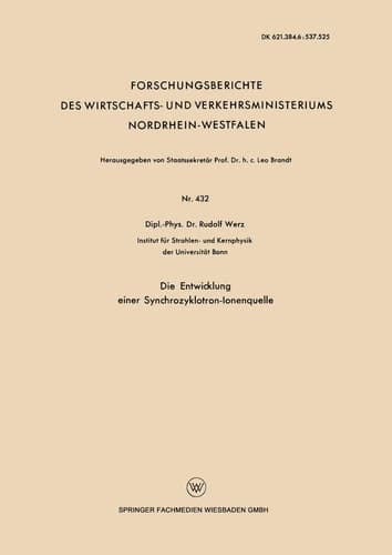 Die Entwicklung einer Synchrozyklotron-Ionenquelle