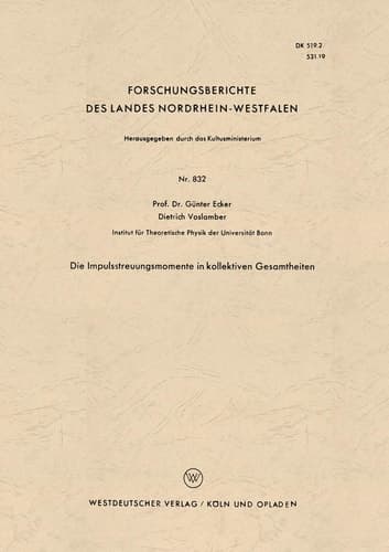 Die Impulsstreuungsmomente in kollektiven Gesamtheiten