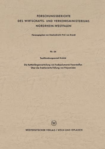 Die Kettenlängenverteilung von hochpolymeren Faserstoffen Über die fraktionierte Fällung von Polyamiden