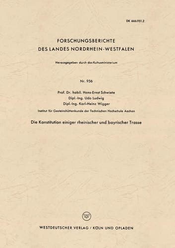 Die Konstitution einiger rheinischer und bayrischer Trasse