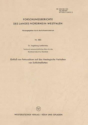 Einfluß von Fettzusätzen auf das rheologische Verhalten von Schlichteflotten