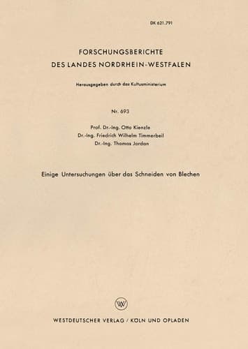 Einige Untersuchungen über das Schneiden von Blechen