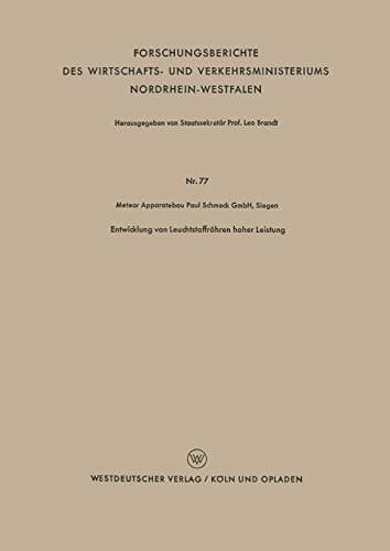Entwicklung von Leuchtstoffröhren hoher Leistung