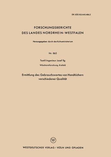Ermittlung des Gebrauchswertes von Handtüchern verschiedener Qualität