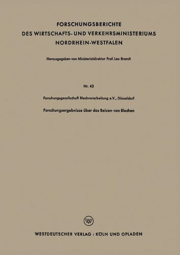 Forschungsergebnisse über das Beizen von Blechen