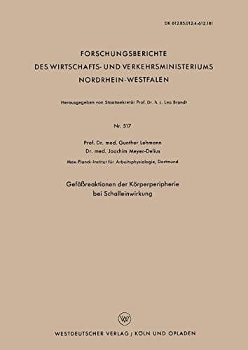 Gefäßreaktionen der Körperperipherie bei Schalleinwirkung