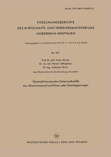 Gemischt keramische Sinterwerkstoffe aus Aluminiumoxyd und Eisen oder Eisenlegierungen