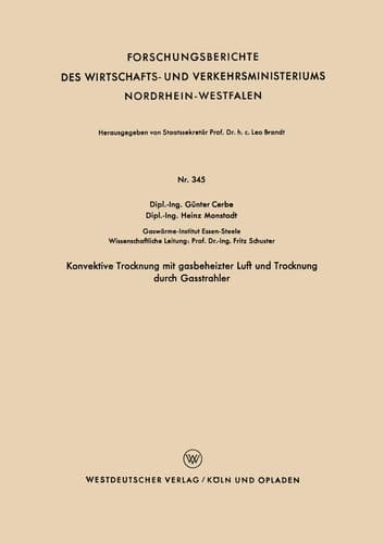 Konvektive Trocknung mit gasbeheizter Luft und Trocknung durch Gasstrahler