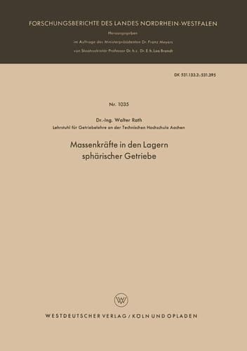 Massenkräfte in den Lagern sphärischer Getriebe