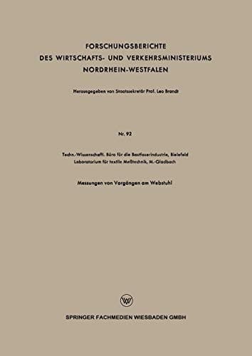 Forschungsberichte des Wirtschafts- und Verkehrsministeriums Nordrhein-Westfalen