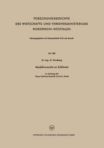 Modellversuche an Zyklonen