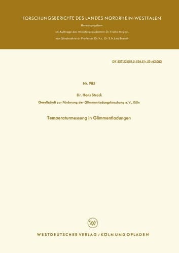 Temperaturmessung in Glimmentladungen