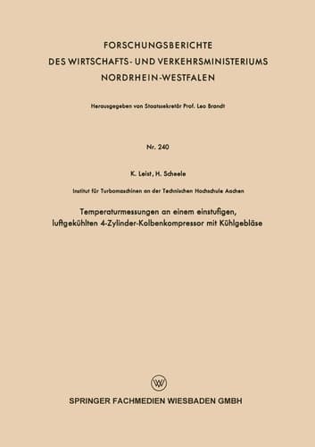 Temperaturmessungen an einem einstufigen, luftgekühlten 4-Zylinder-Kolbenkompressor mit Kühlgebläse