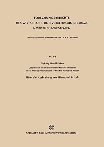 Über die Ausbreitung von Ultraschall in Luft
