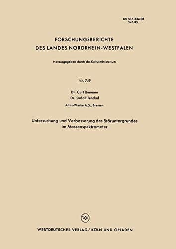 Untersuchung und Verbesserung des Störuntergrundes im Massenspektrometer