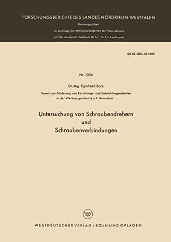 Untersuchung von Schraubendrehern und Schraubenverbindungen