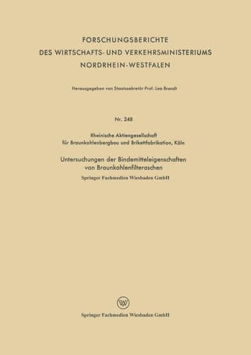 Untersuchungen der Bindemitteleigenschaften von Braunkohlenfilteraschen