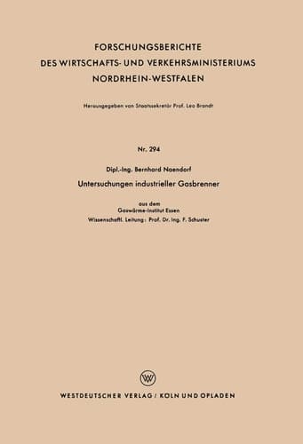 Untersuchungen industrieller Gasbrenner
