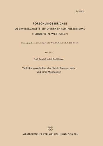Verkokungsverhalten der Steinkohlenmacerale und ihrer Mischungen