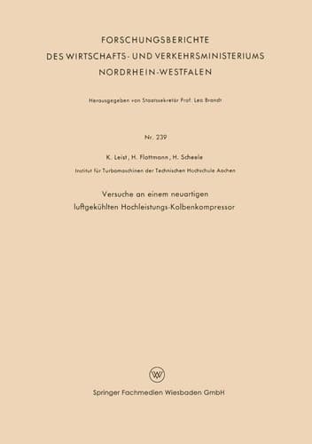 Versuche an einem neuartigen luftgekühlten Hochleistungs-Kolbenkompressor
