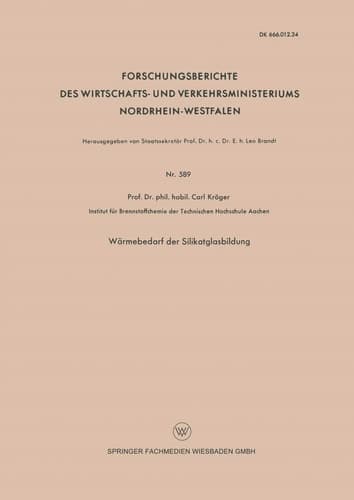 Wärmebedarf der Silikatglasbildung
