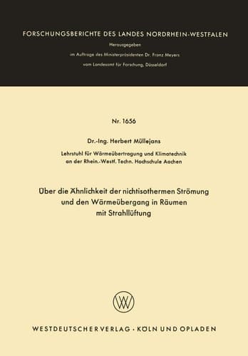 Über die Ähnlichkeit der nichtisothermen Strömung und den Wärmeübergang in Räumen mit Strahllüftung