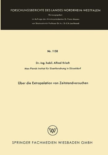 Über die Extrapolation von Zeitstandversuchen (German Edition)