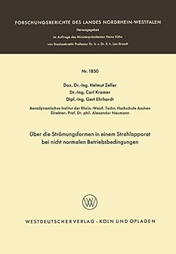 Über die Strömungsformen in einem Strahlapparat bei nicht normalen Betriebsbedingungen (German Edition)
