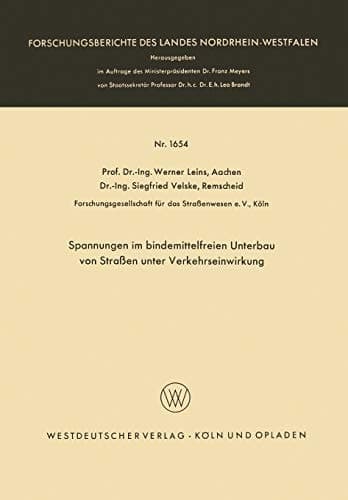 Spannungen im bindemittelfreien Unterbau von Straßen unter Verkehrseinwirkung