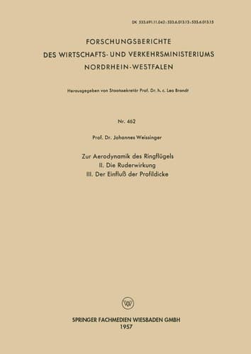 Zur Aerodynamik des Ringflügels
