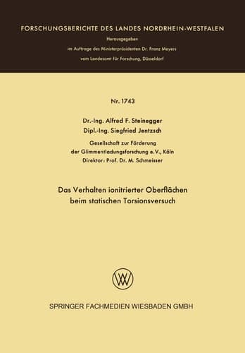 Das Verhalten ionitrierter Oberflächen beim statischen Torsionsversuch