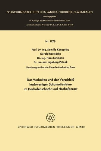Das Verhalten und der Verschleiß hochwertiger Schamottesteine im Hochofenschacht und Hochofenrast