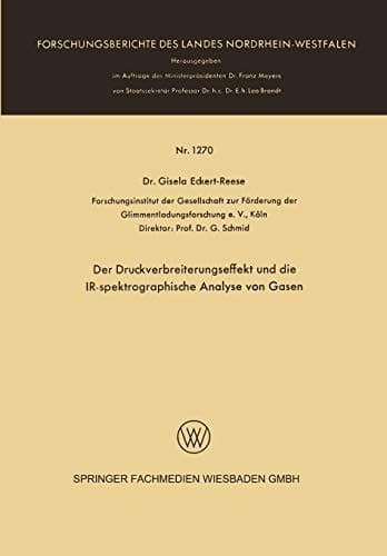Der Druckverbreiterungseffekt und die IR-spektrographische Analyse von Gasen
