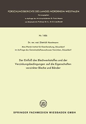 Der Einfluß des Blechwerkstoffes und der Verzinkungsbedingungen auf die Eigenschaften verzinkter Bleche und Bänder