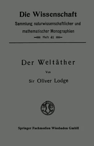 Der Weltäther (Die Wissenschaft) (German Edition)