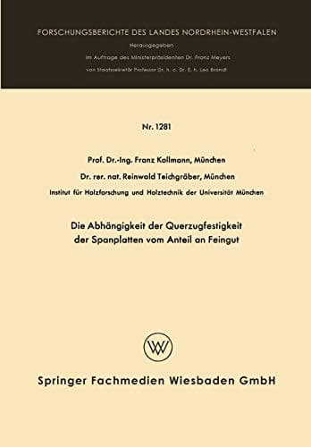 Die Abhängigkeit der Querzugfestigkeit der Spanplatten vom Anteil an Feingut
