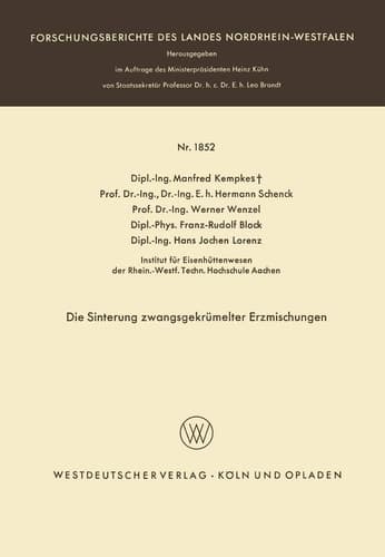 Die Sinterung zwangsgekrümelter Erzmischungen