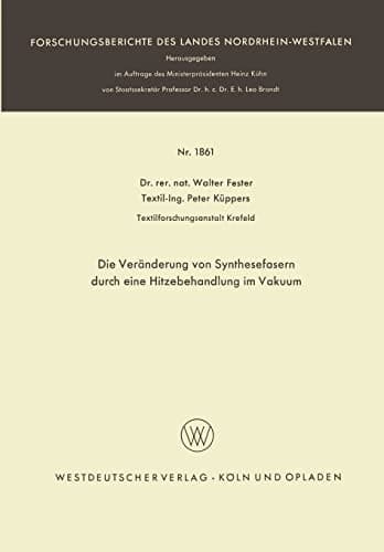 Die Veränderung von Synthesefasern durch eine Hitzebehandlung im Vakuum (German Edition)