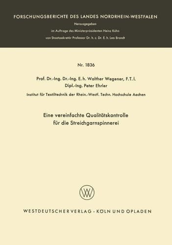 Eine vereinfachte Qualitätskontrolle für die Streichgarnspinnerei