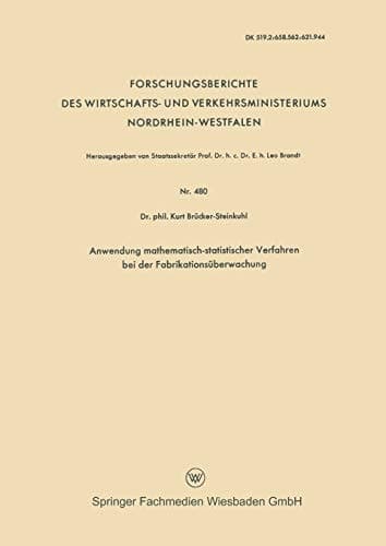 Anwendung mathematisch-statistischer Verfahren bei der Fabrikationsüberwachung