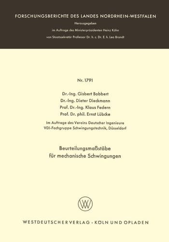 Beurteilungsmaßstäbe für mechanische Schwingungen