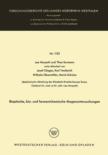 Bioptische, bio- und fermentchemische Magenuntersuchungen