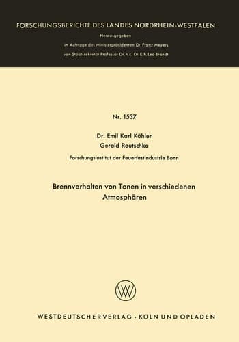 Brennverhalten von Tonen in verschiedenen Atmosphären