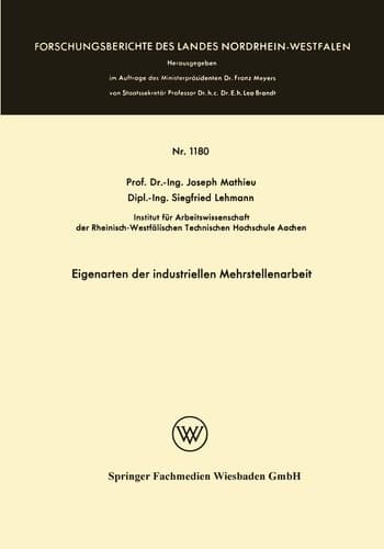Eigenarten der industriellen Mehrstellenarbeit