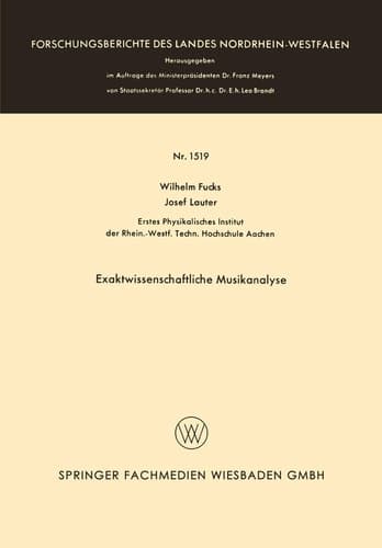 Exaktwissenschaftliche Musikanalyse (German Edition)